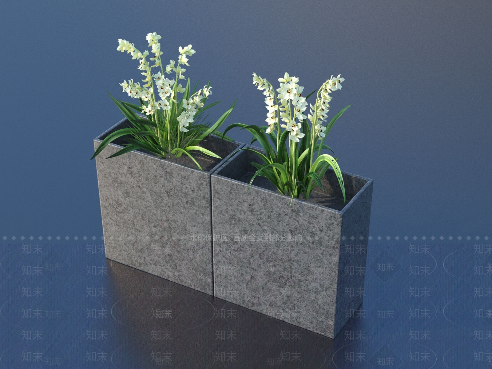 现代花箱3D模型下载【ID:1158001633】