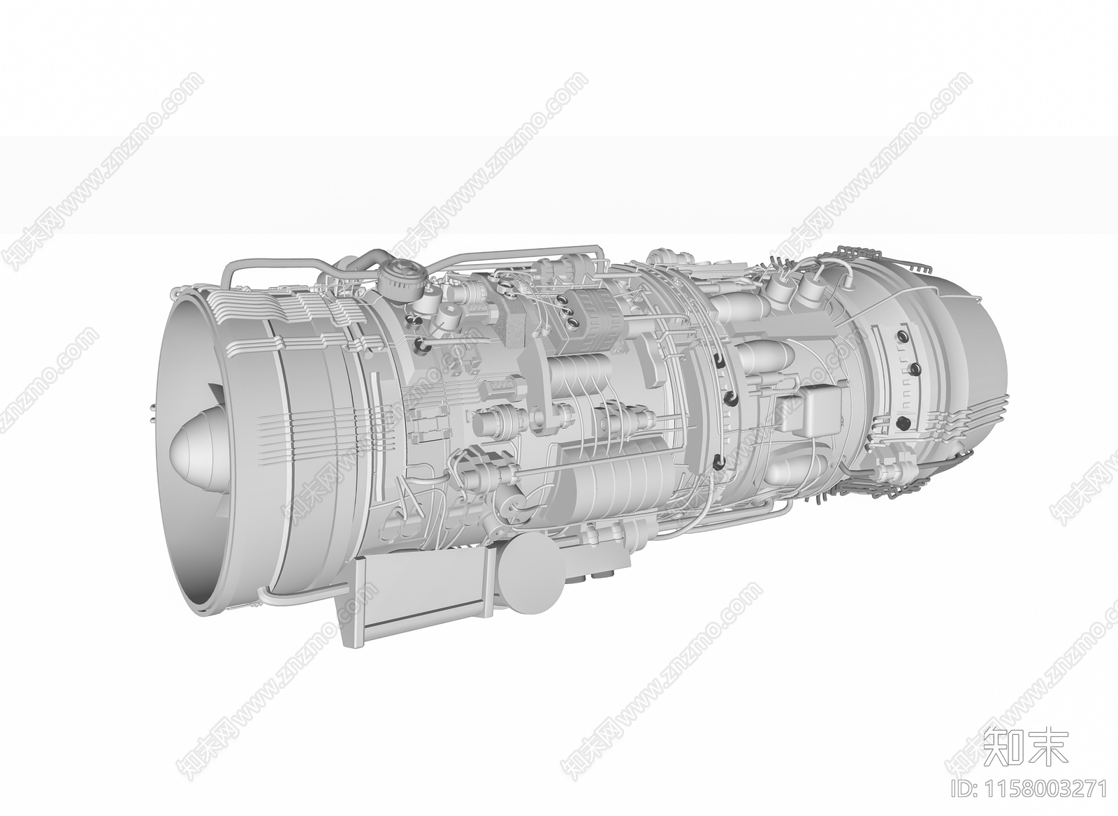航空发动机引擎SU模型下载【ID:1158003271】