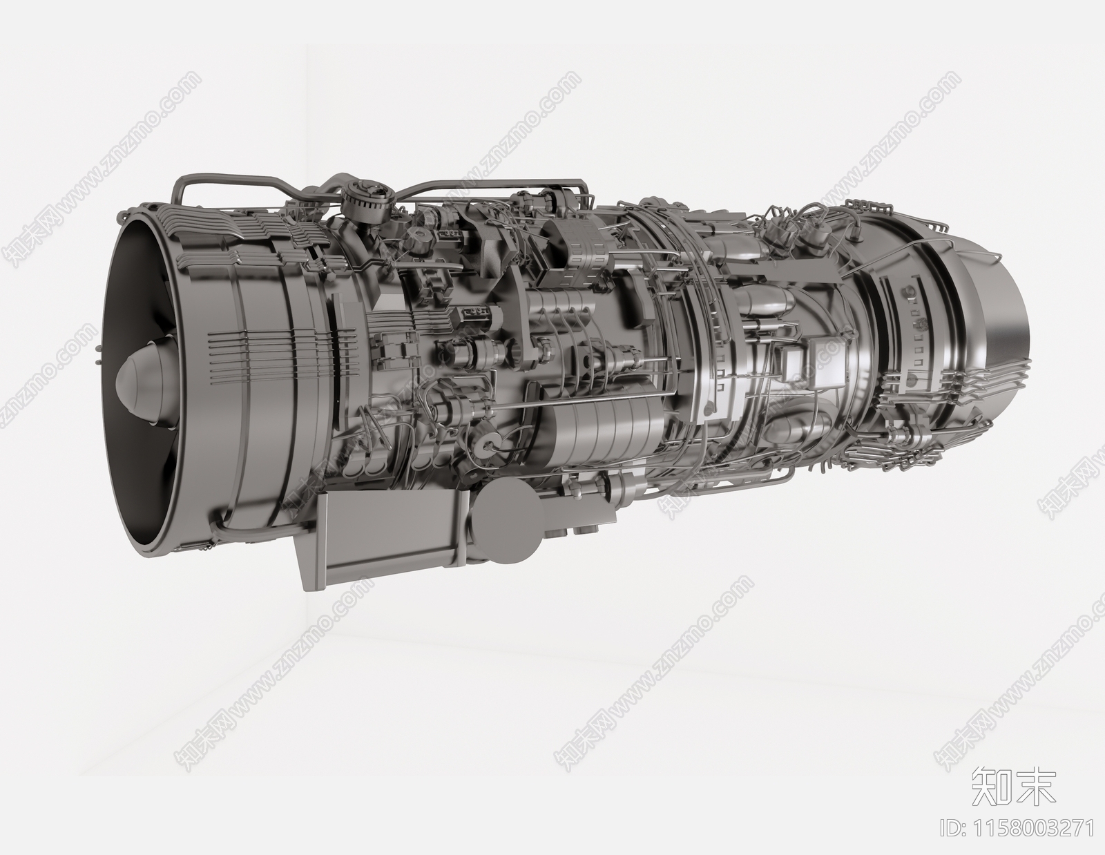 航空发动机引擎SU模型下载【ID:1158003271】