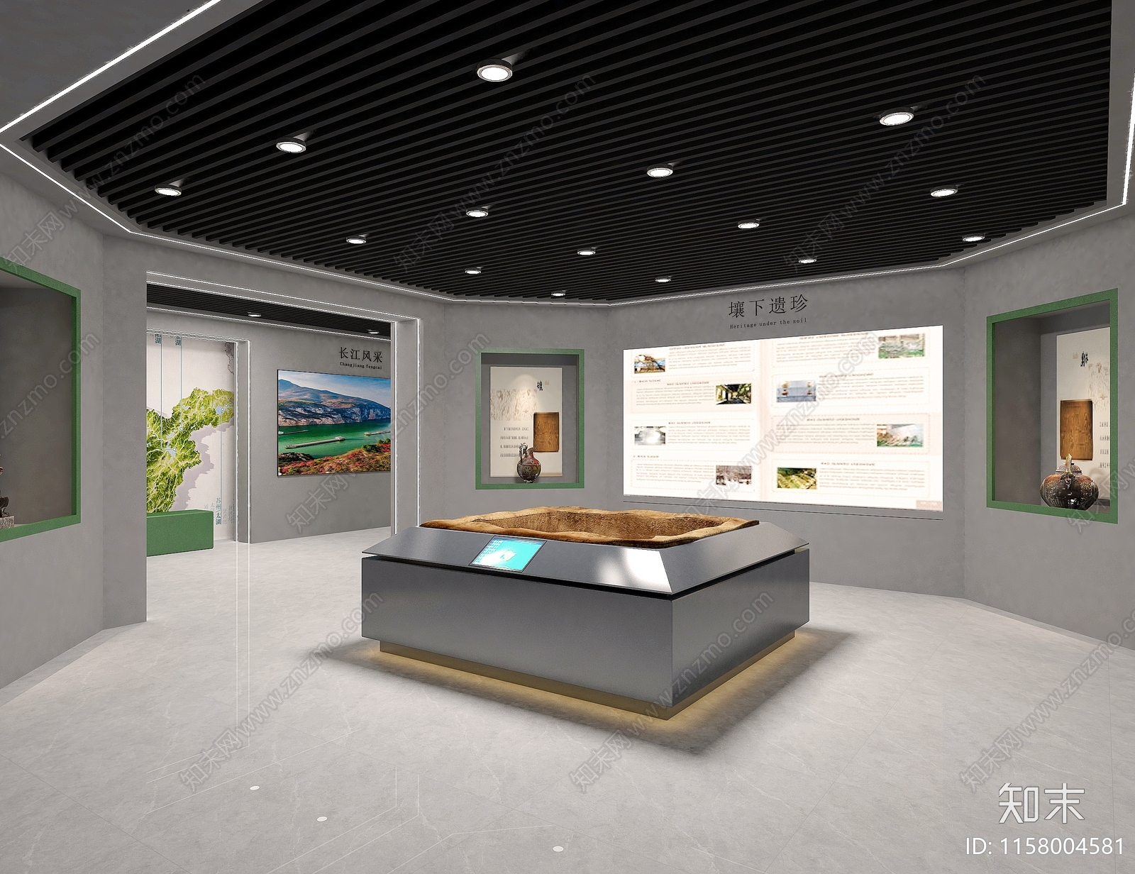 现代土地文物历史展览馆3D模型下载【ID:1158004581】