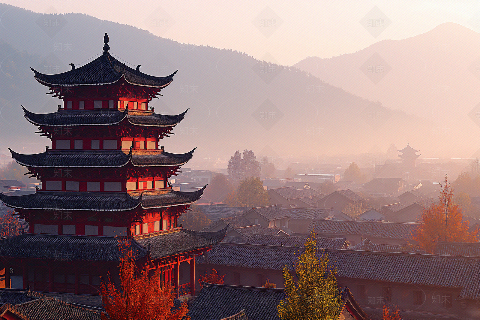 古建佛塔风光外景贴图下载【ID:1158004309】