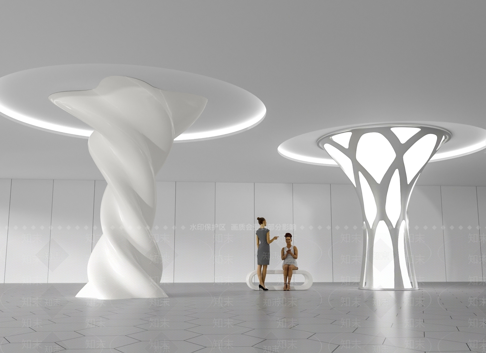 现代柱子3D模型下载【ID:1158008141】