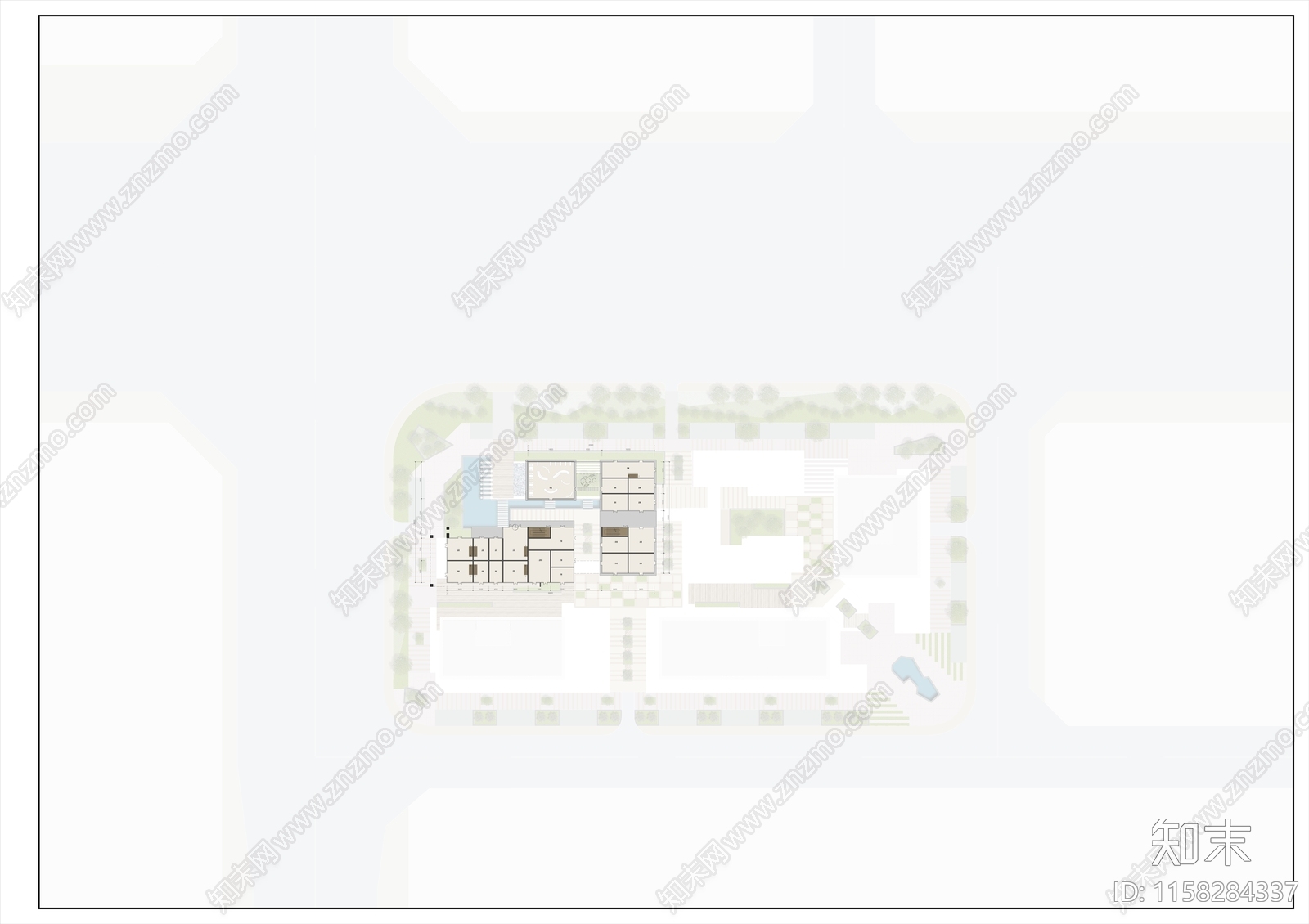 新中式风格商业街cad施工图下载【ID:1158284337】