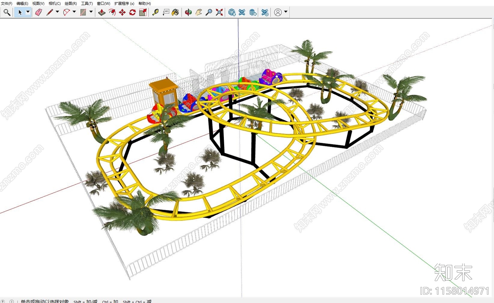 游乐设施SU模型下载【ID:1158014971】