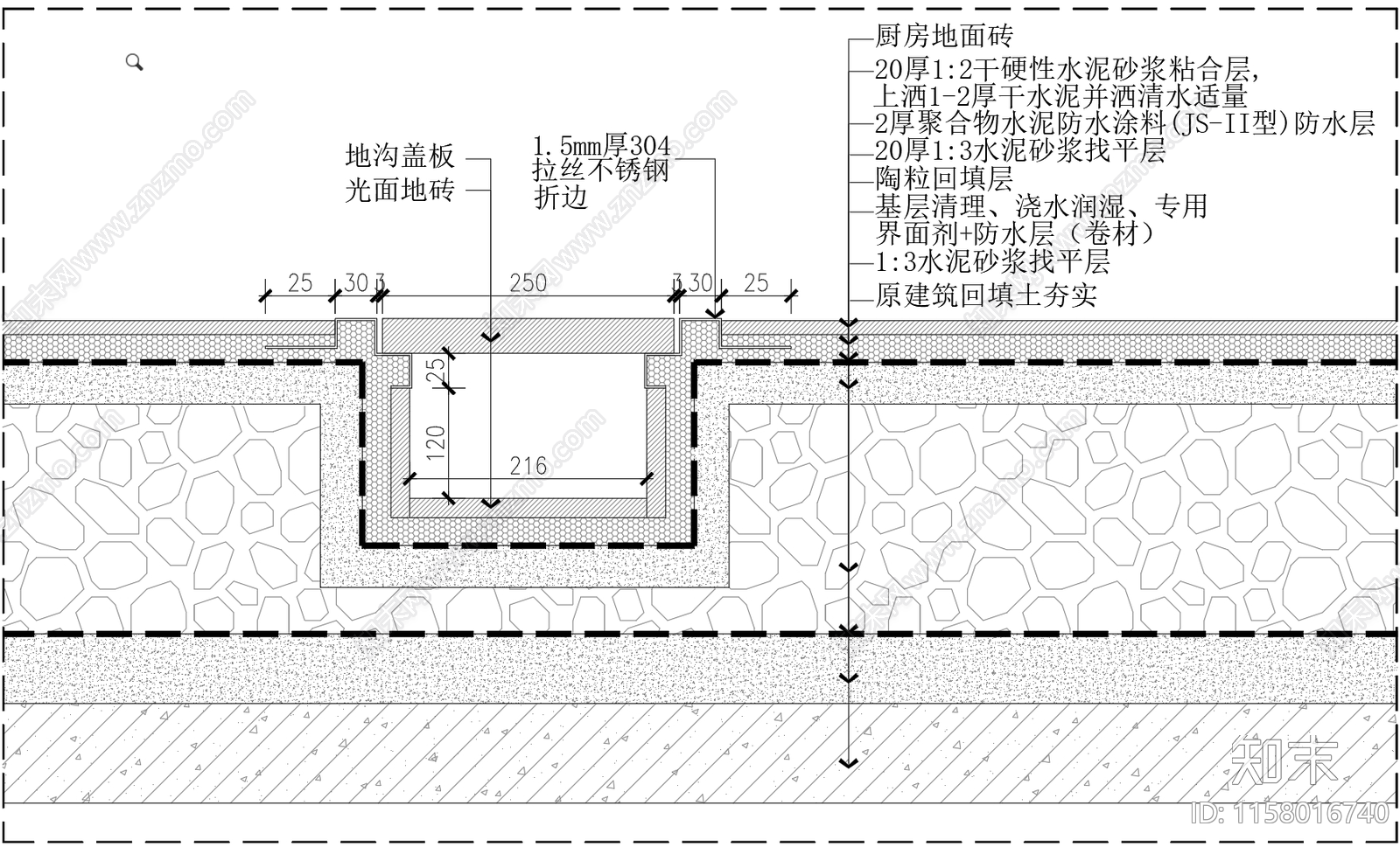 自用地面过审节点大样图含厨房施工图下载【ID:1158016740】