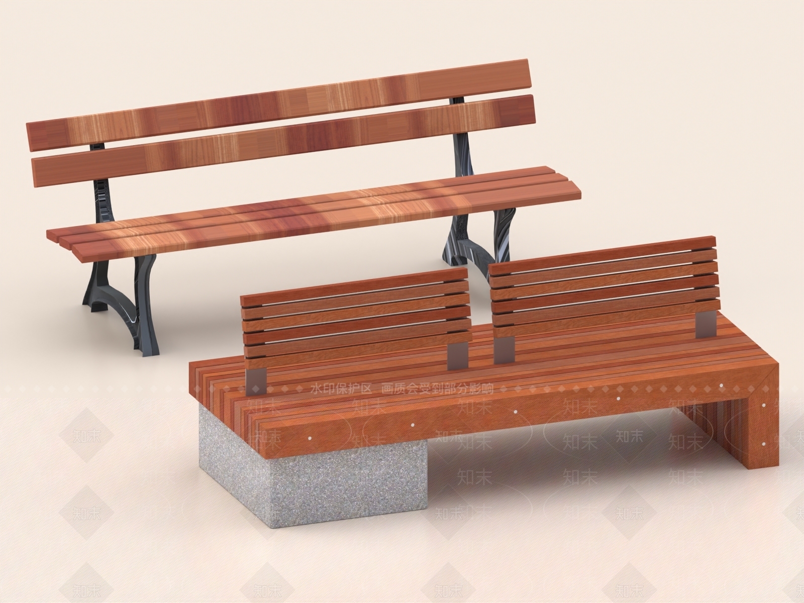 现代公共椅3D模型下载【ID:1158018377】