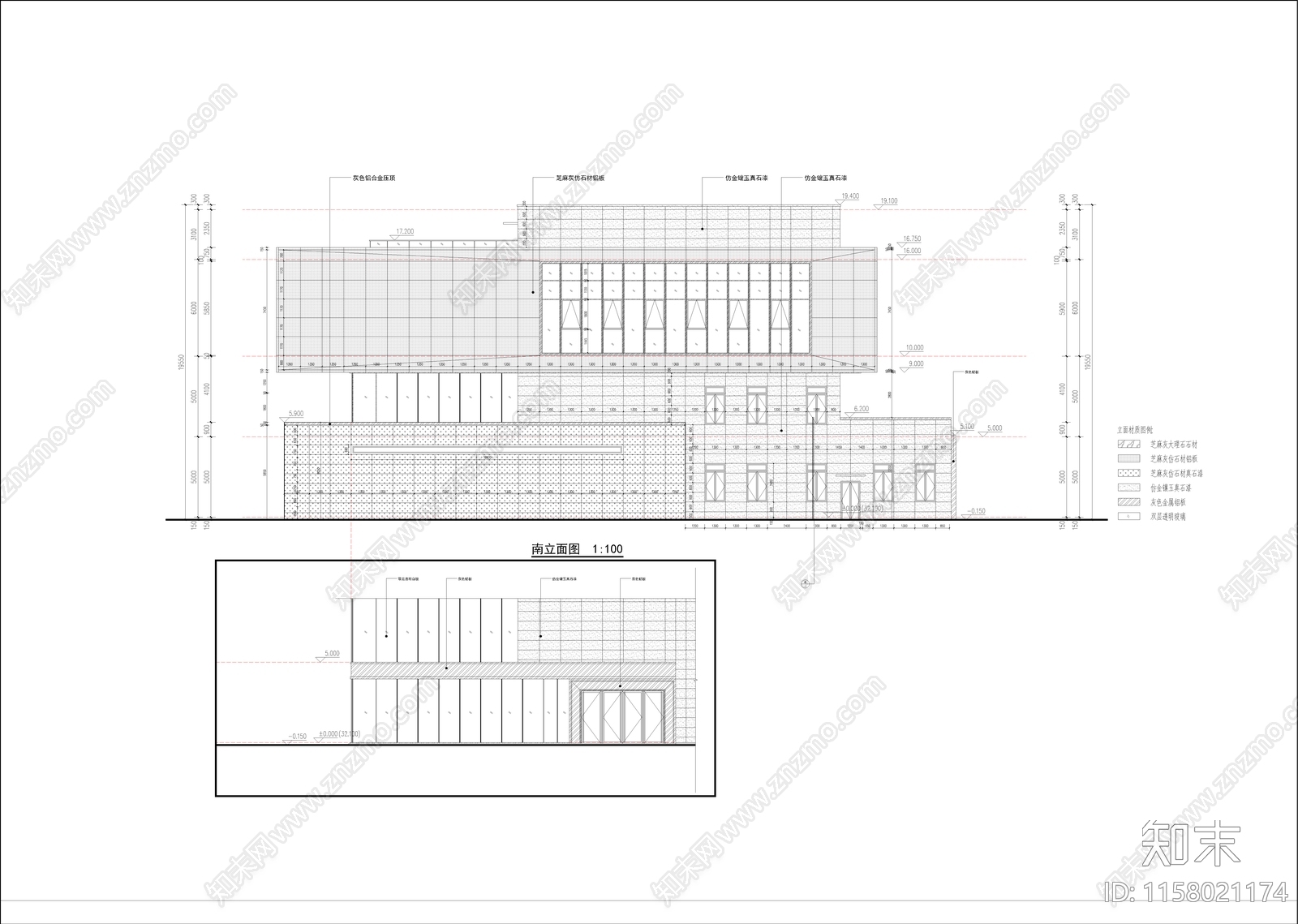 城市展厅平立剖节点修改cad施工图下载【ID:1158021174】