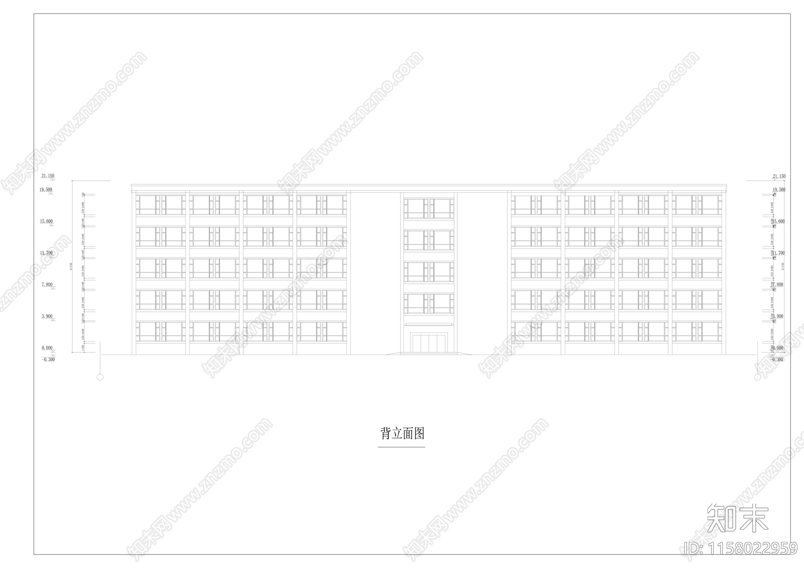 实验楼教学楼毕业设计图cad施工图下载【ID:1158022959】