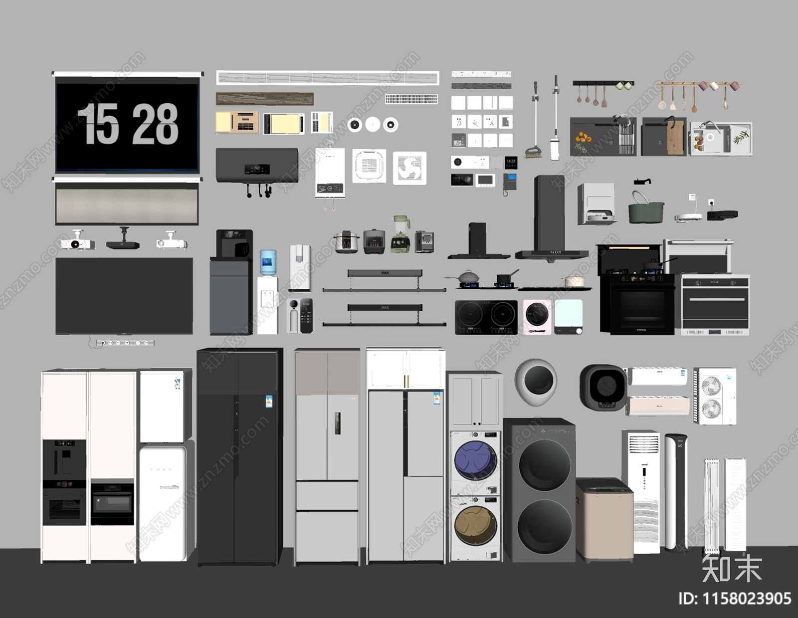 家用电器组合SU模型下载【ID:1158023905】