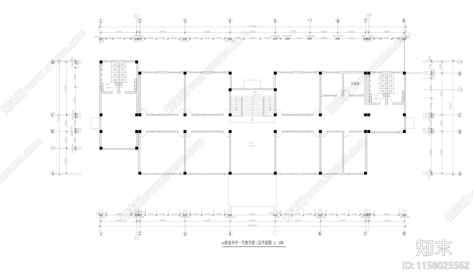 教学楼建筑结构毕业设计图纸施工图下载【ID:1158025562】