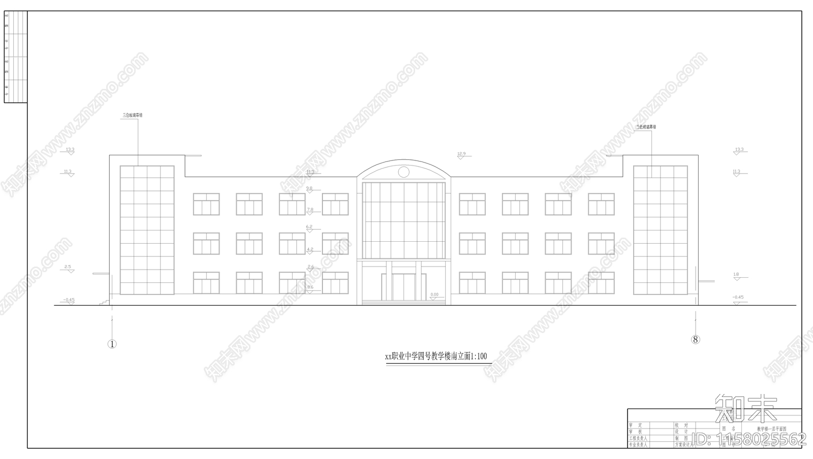 教学楼建筑结构毕业设计图纸施工图下载【ID:1158025562】