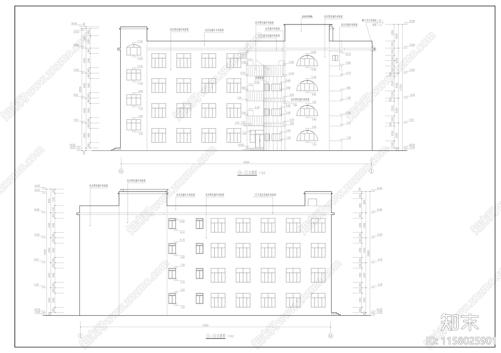 教学楼建筑结构毕业设计图纸施工图下载【ID:1158025901】