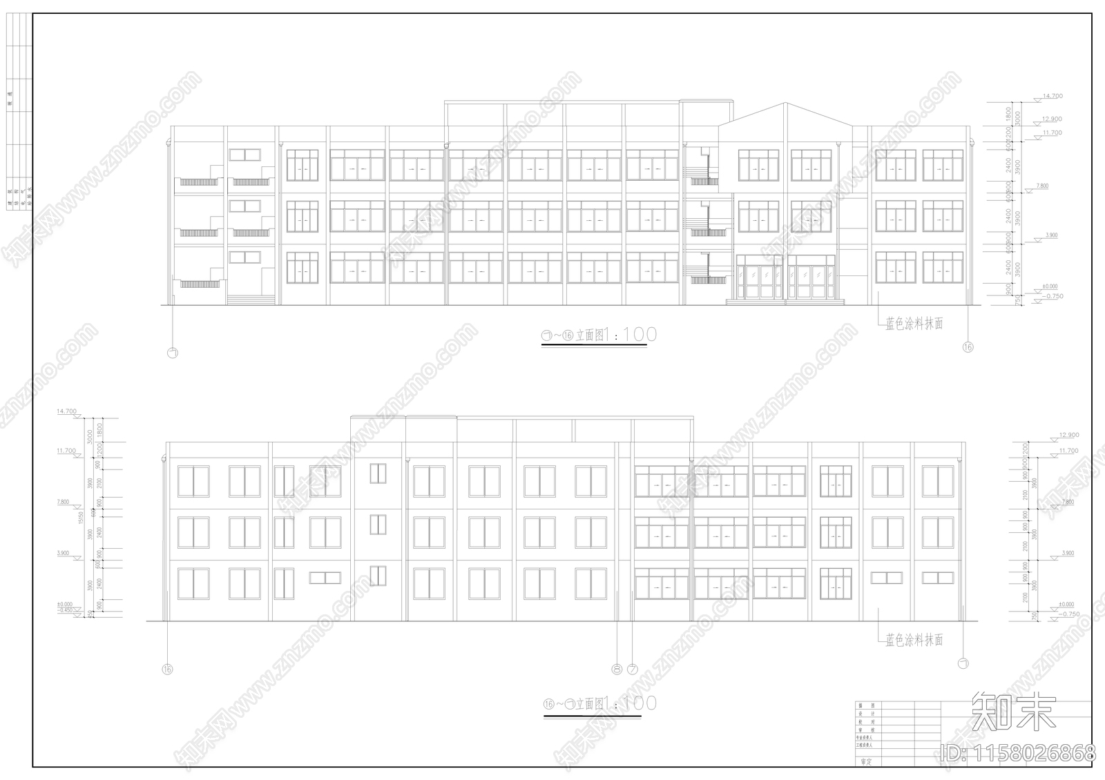 教学楼建筑结构毕业设图纸cad施工图下载【ID:1158026868】