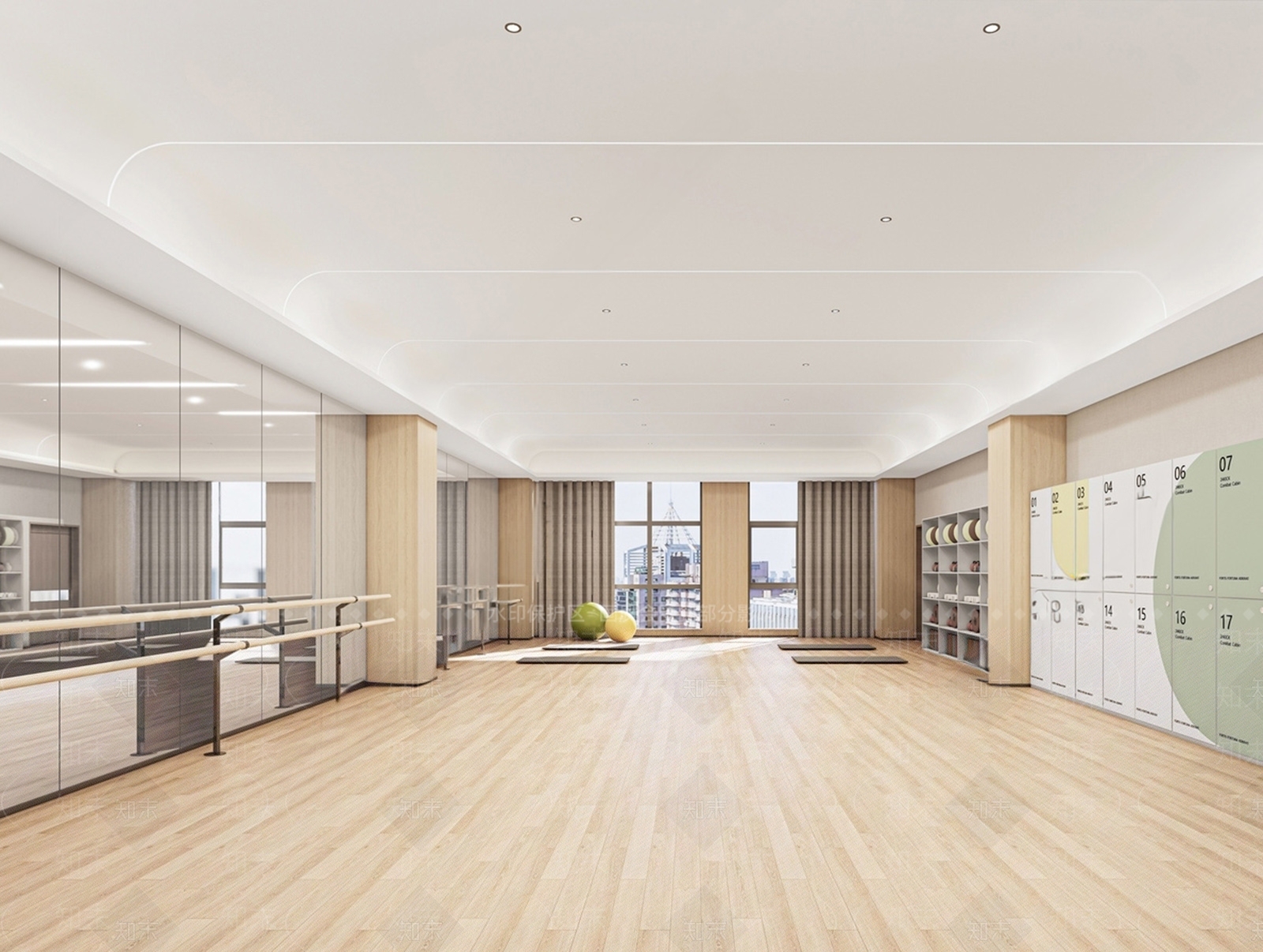 现代舞蹈教室3D模型下载【ID:1158027312】