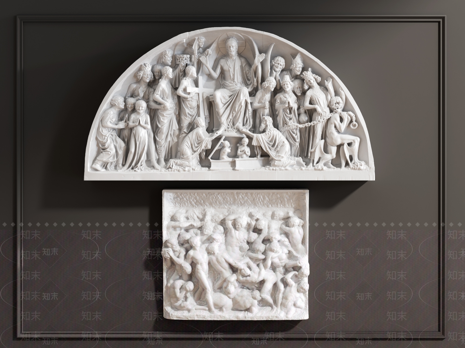 欧式古典欧式人物浮雕3D模型下载【ID:1158030726】