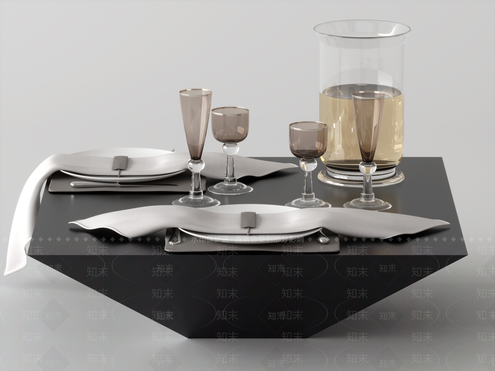 西餐餐具SU模型下载【ID:1158035124】