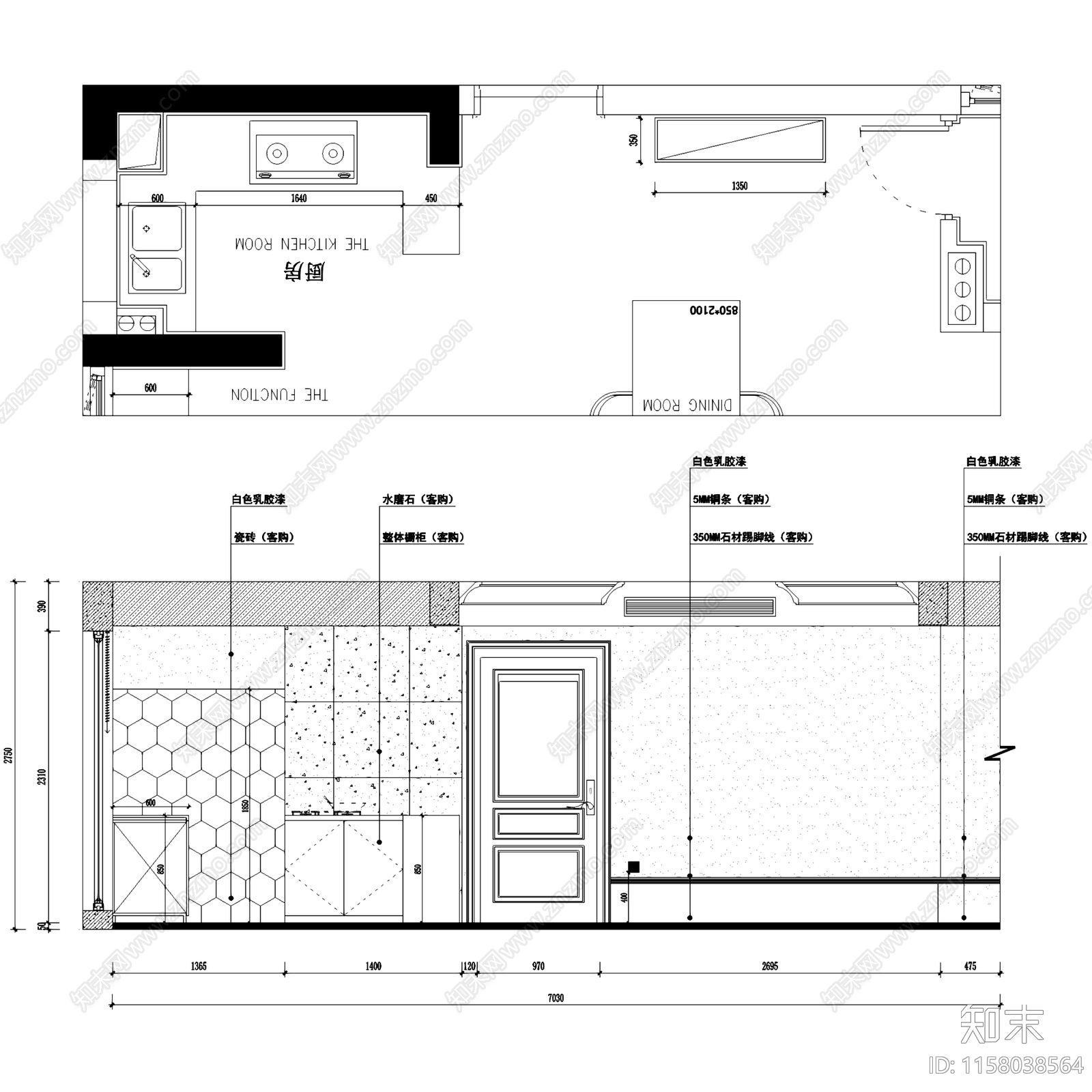 北欧简约融信学院府室内家装cad施工图下载【ID:1158038564】