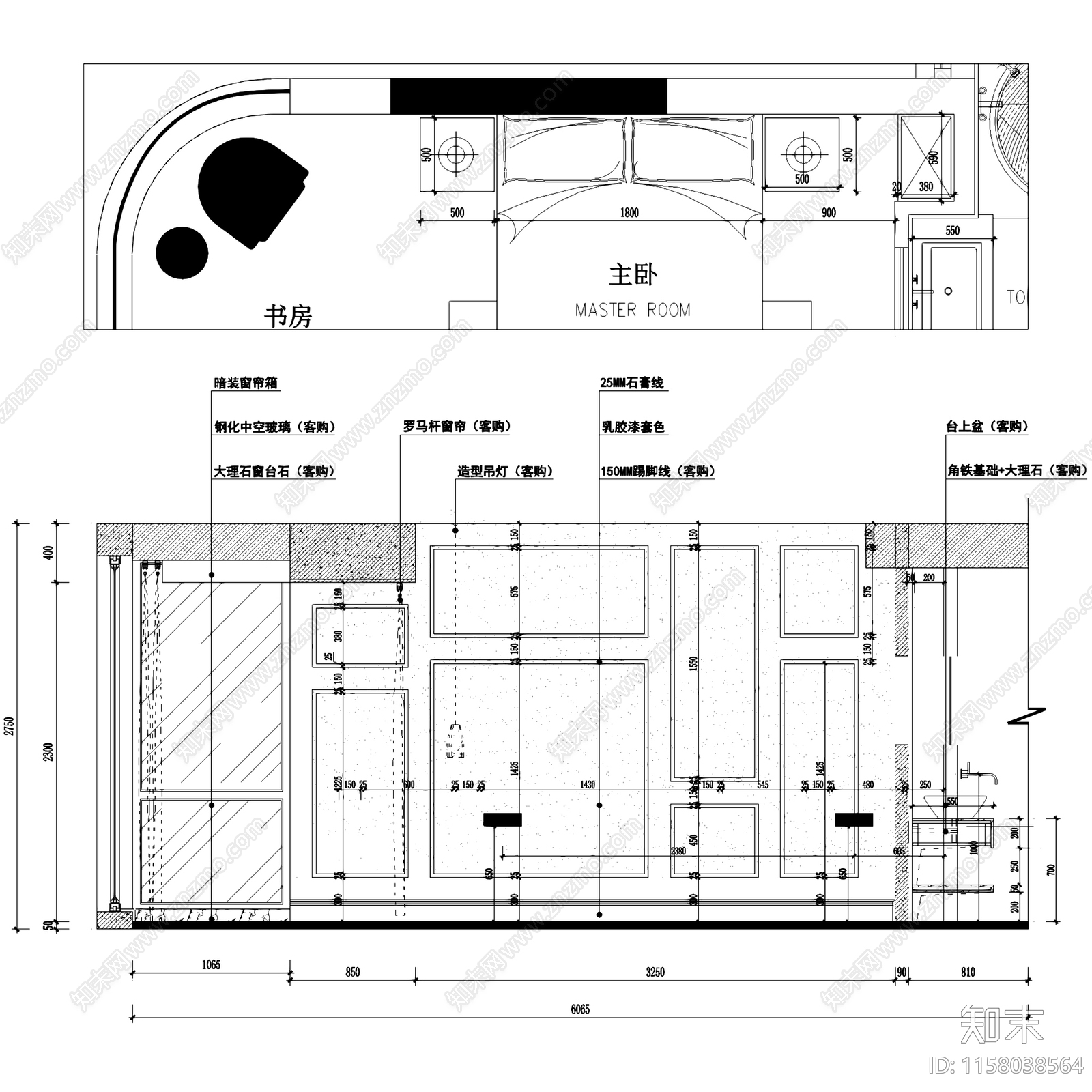 北欧简约融信学院府室内家装cad施工图下载【ID:1158038564】