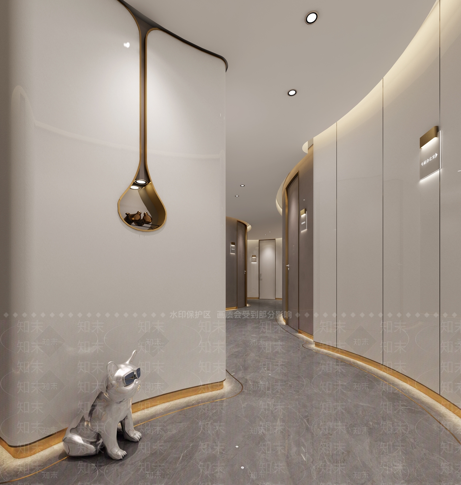 现代医疗美容院休息室3D模型下载【ID:1158040928】