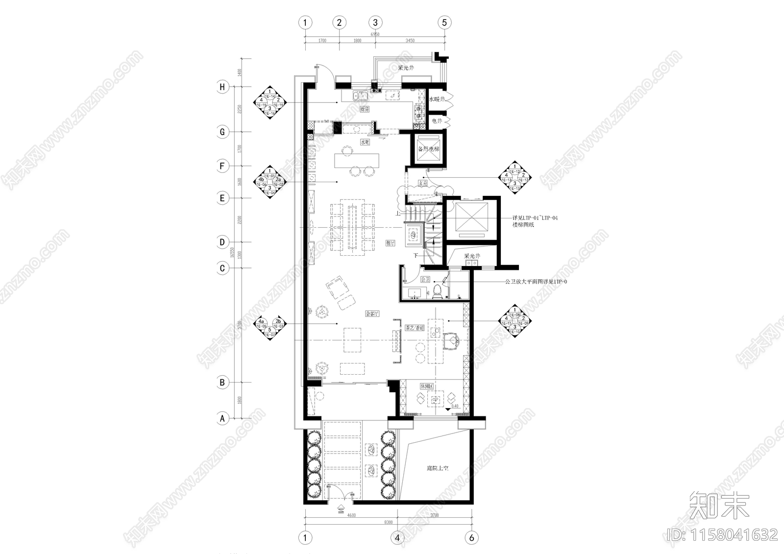 郑州某高端别墅地产样板cad施工图下载【ID:1158041632】