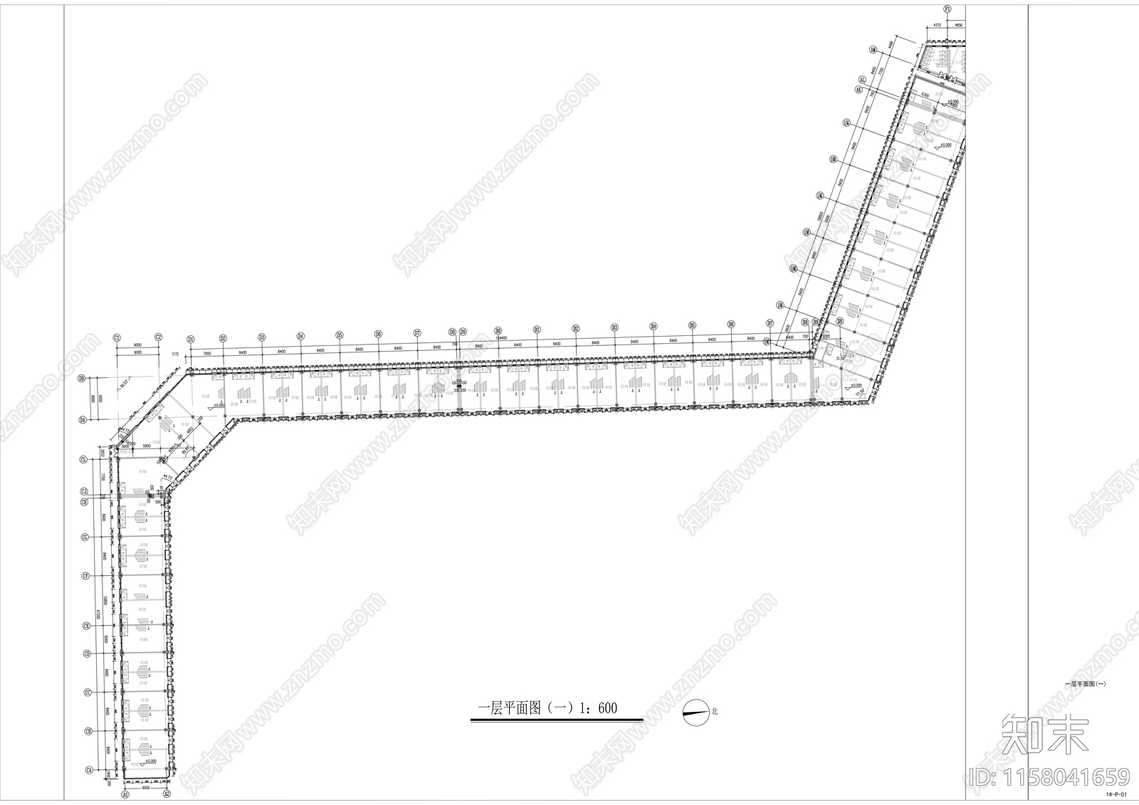 商业外街建筑图cad施工图下载【ID:1158041659】