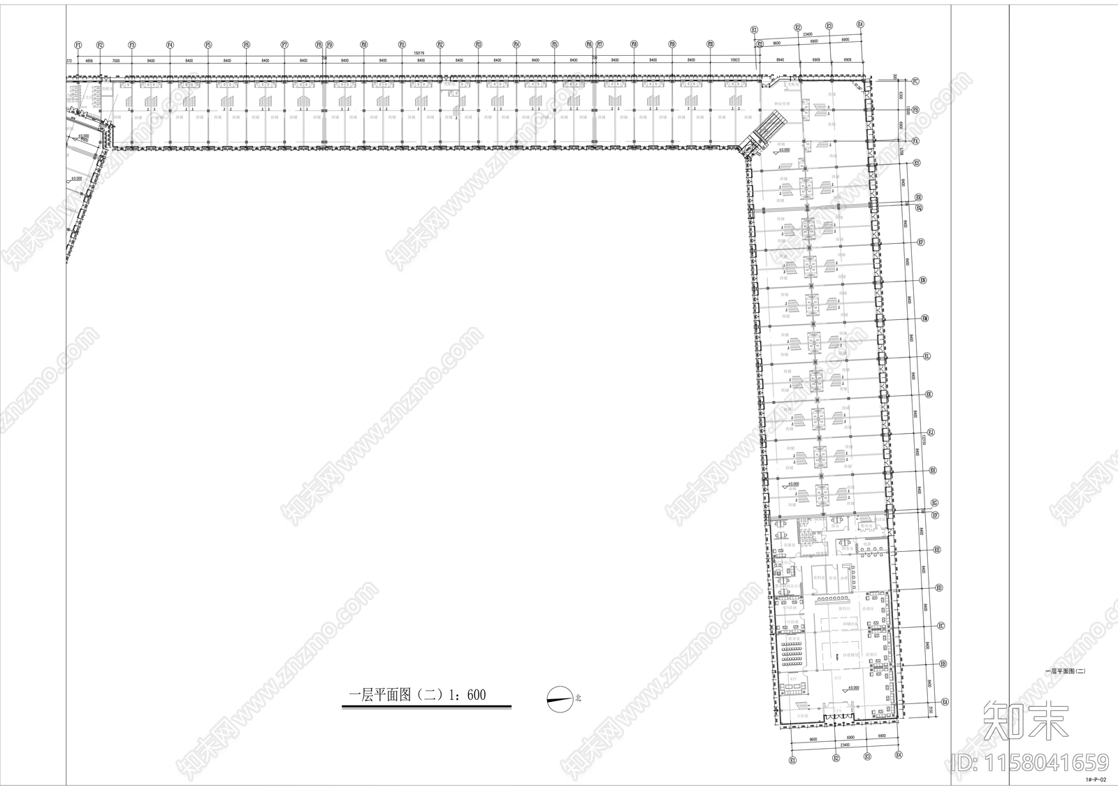 商业外街建筑图cad施工图下载【ID:1158041659】