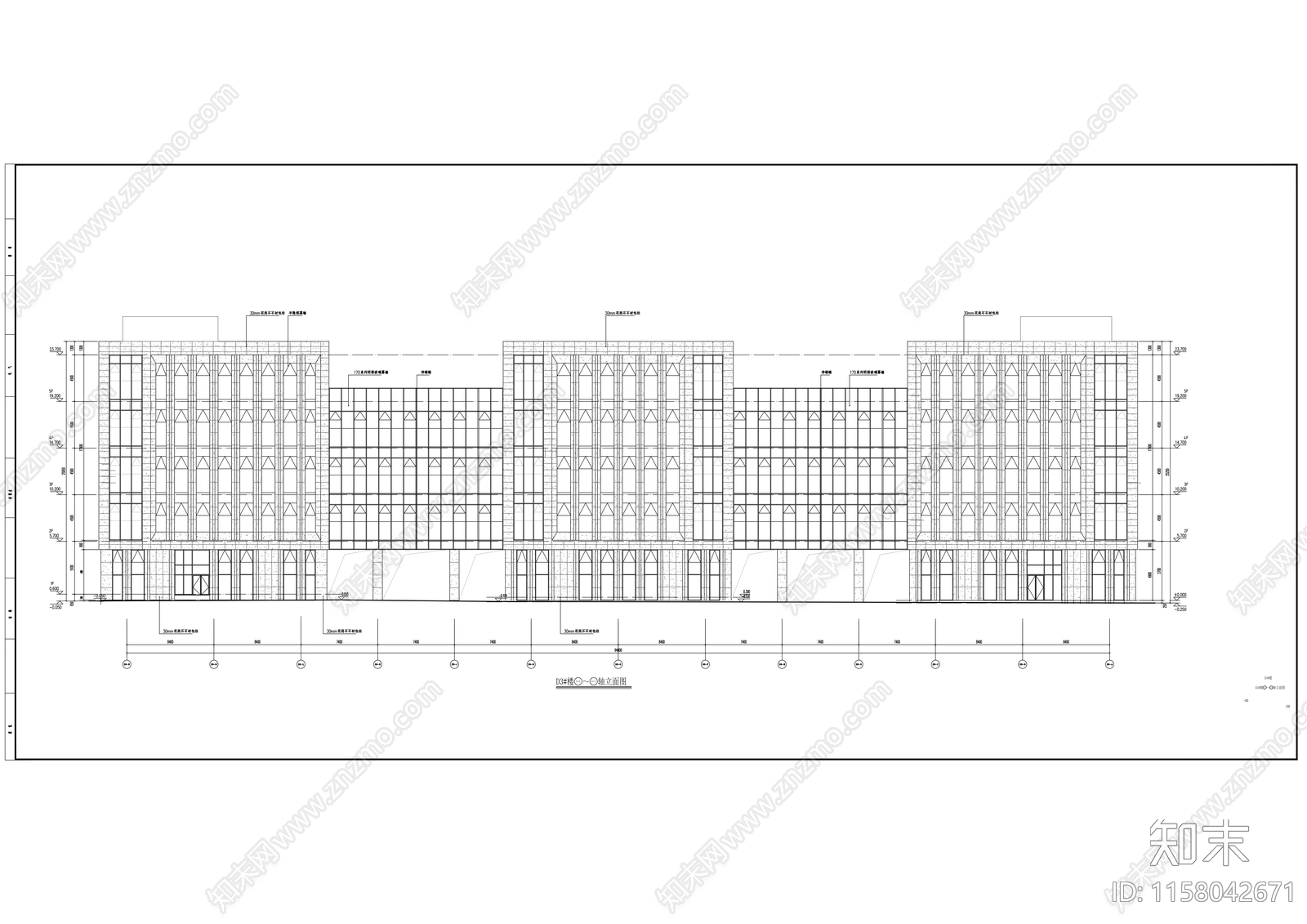 铁路口岸二期工业厂房建筑cad施工图下载【ID:1158042671】