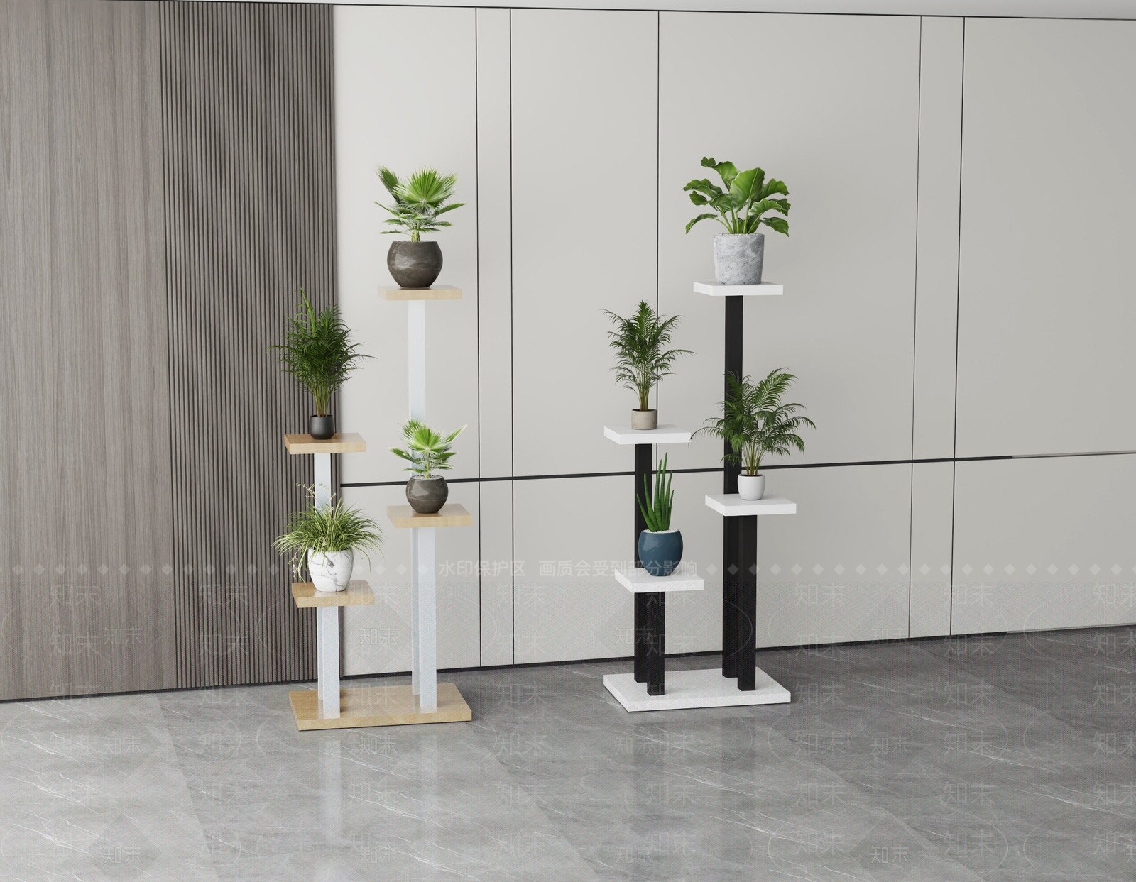 现代植物花架3D模型下载【ID:1158045264】