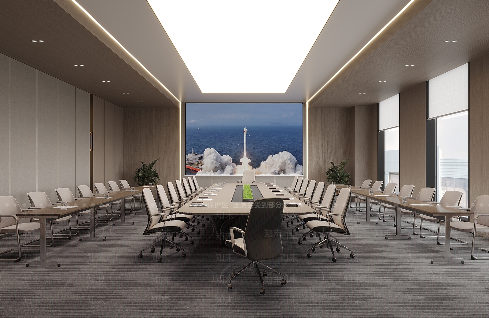 现代大会议室3D模型下载【ID:1158047061】
