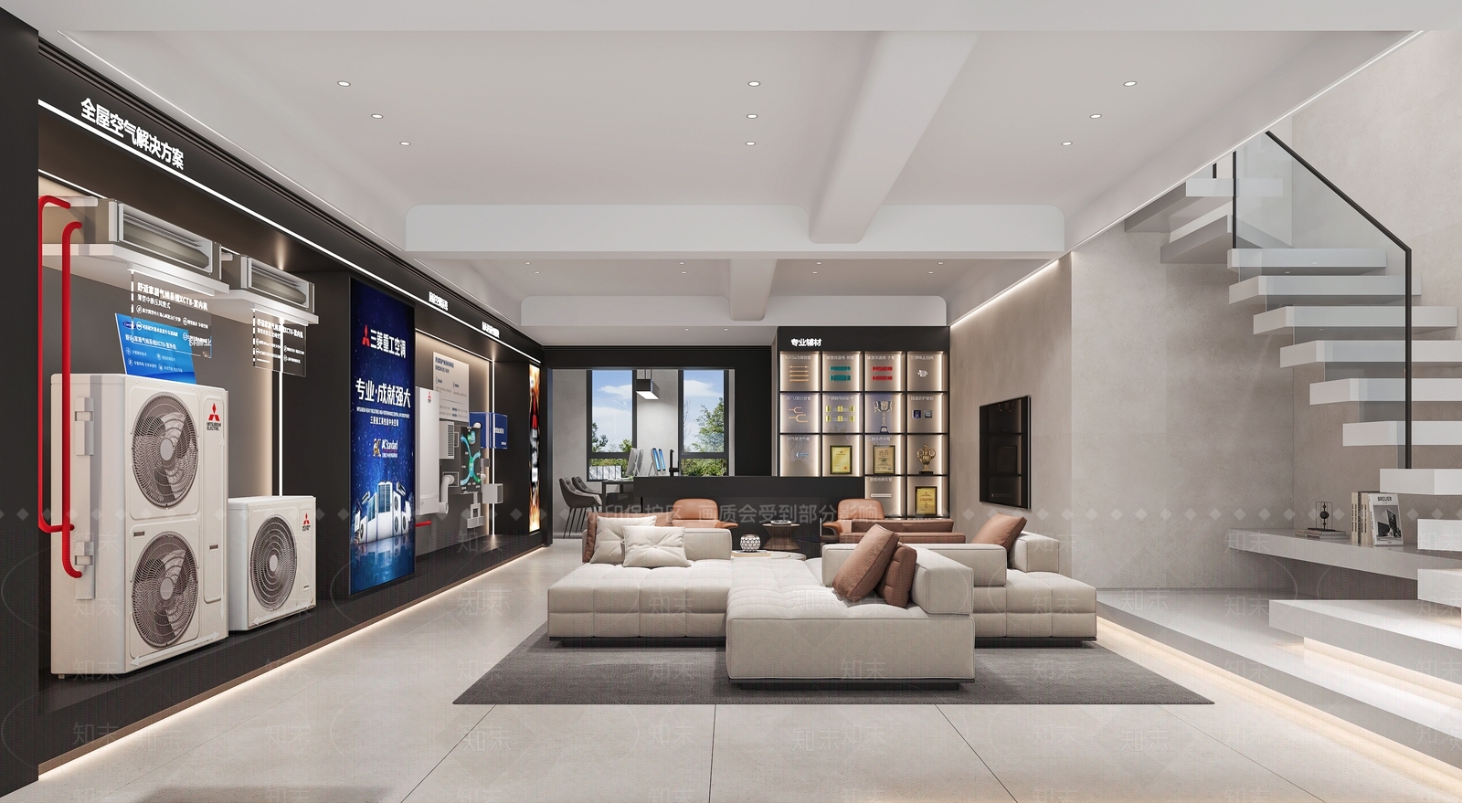 现代空调卖场3D模型下载【ID:1158430279】