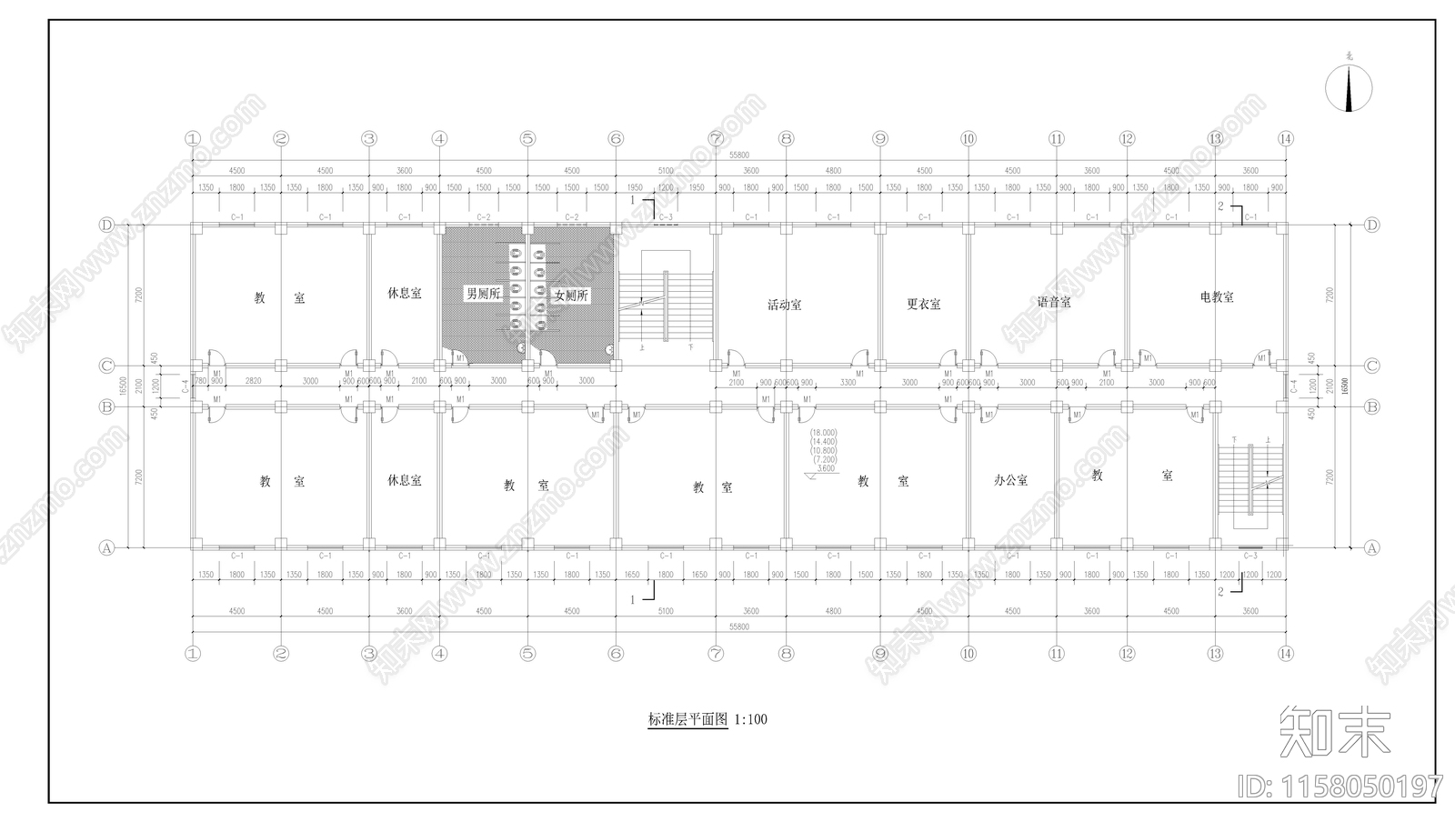 教学楼建筑结构毕业设计图纸施工图下载【ID:1158050197】