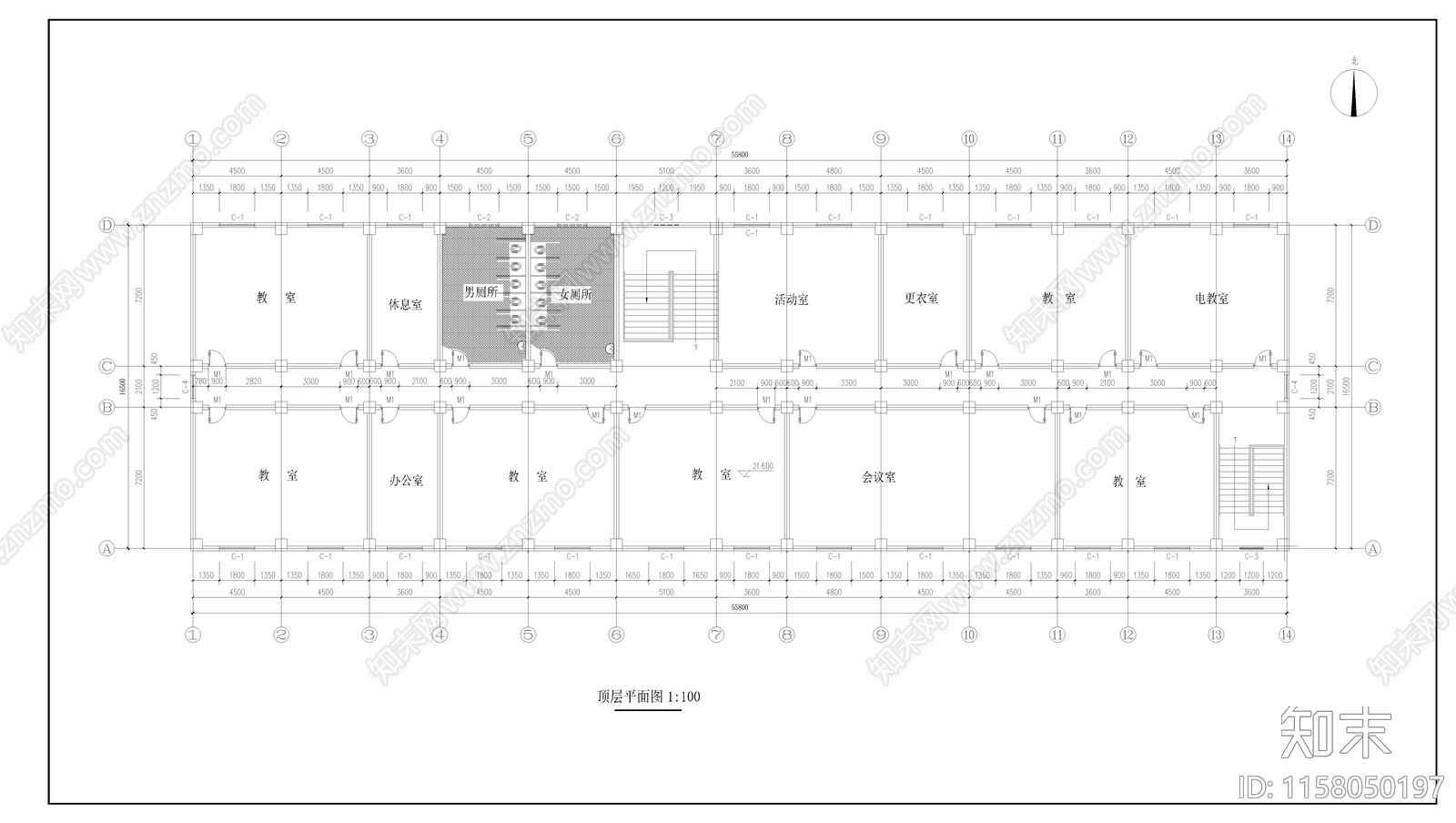 教学楼建筑结构毕业设计图纸施工图下载【ID:1158050197】