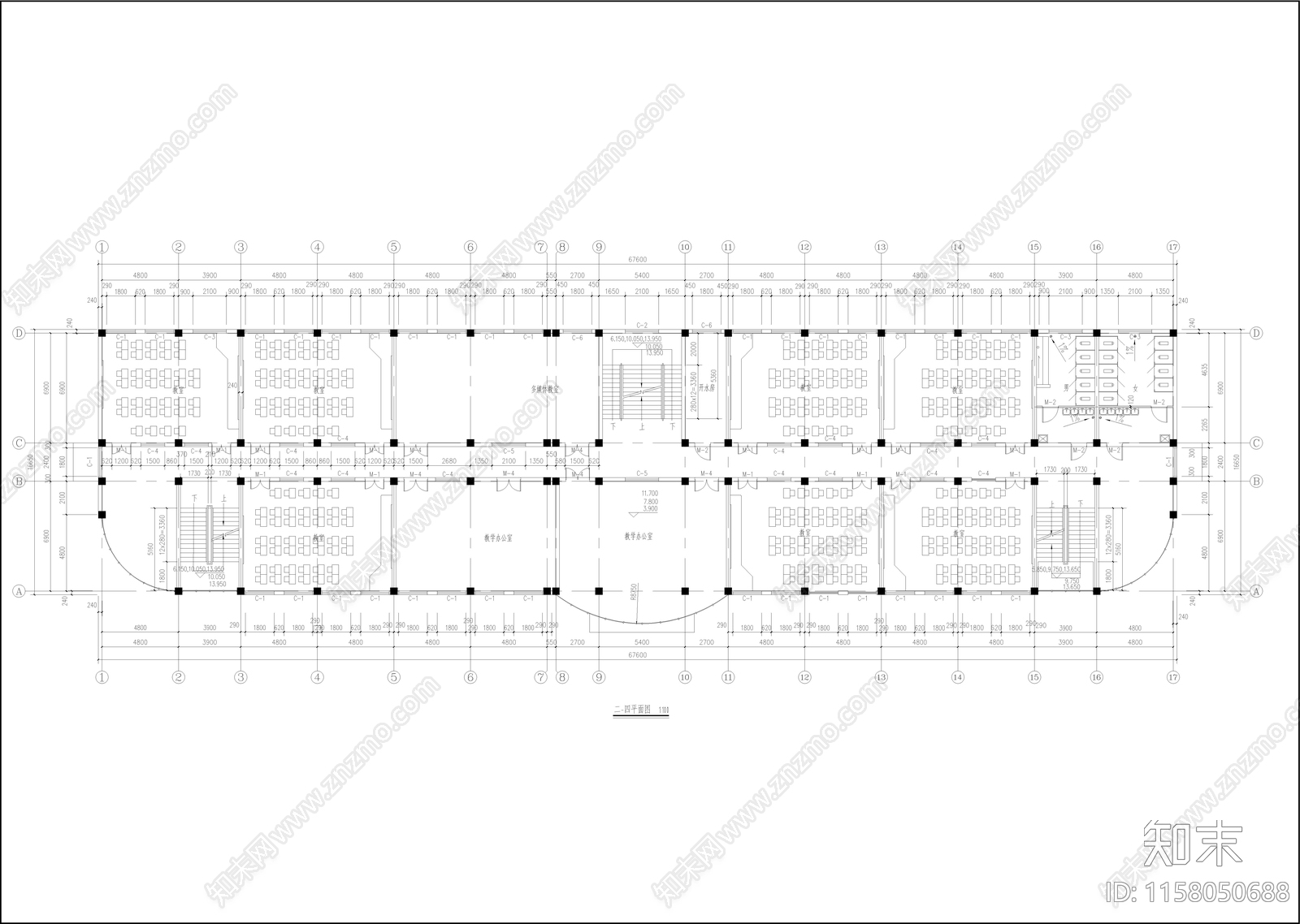 教学楼建筑结构毕业设计图纸施工图下载【ID:1158050688】