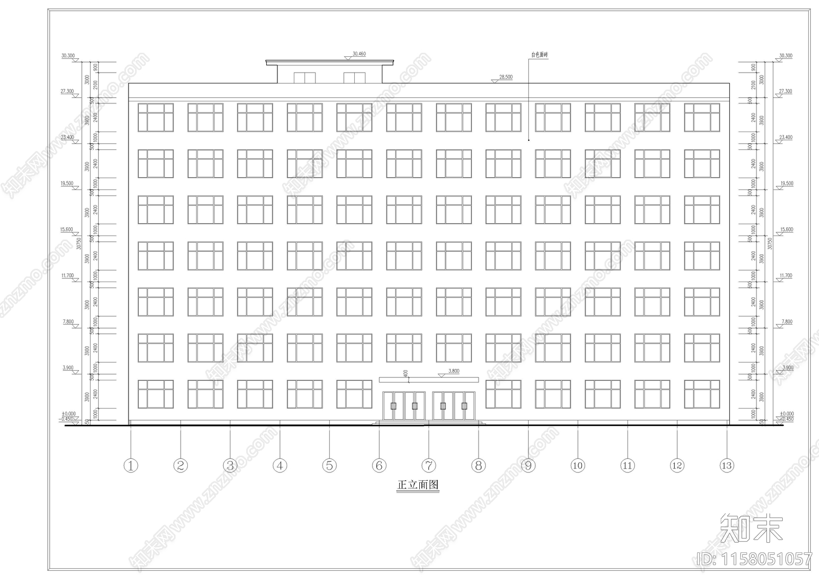 教学楼建筑结构毕业设计图纸施工图下载【ID:1158051057】