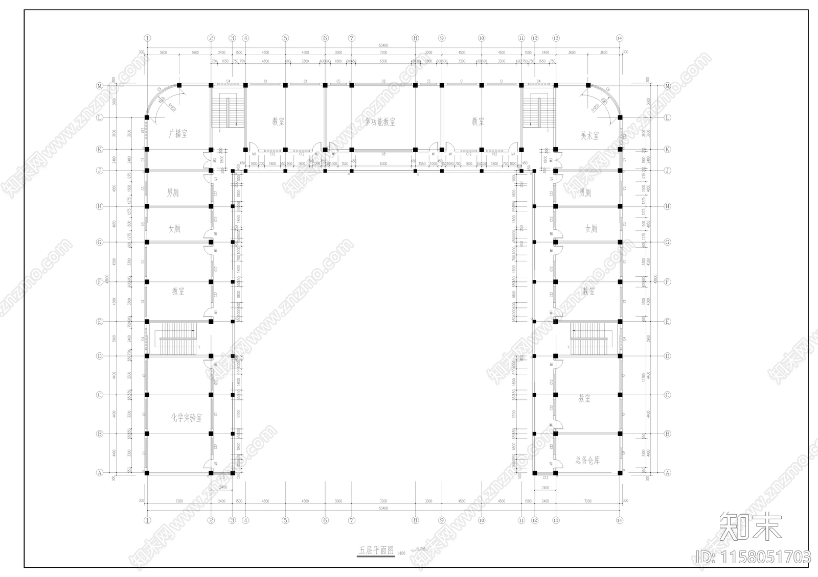 教学楼建筑结构毕业设计图纸施工图下载【ID:1158051703】