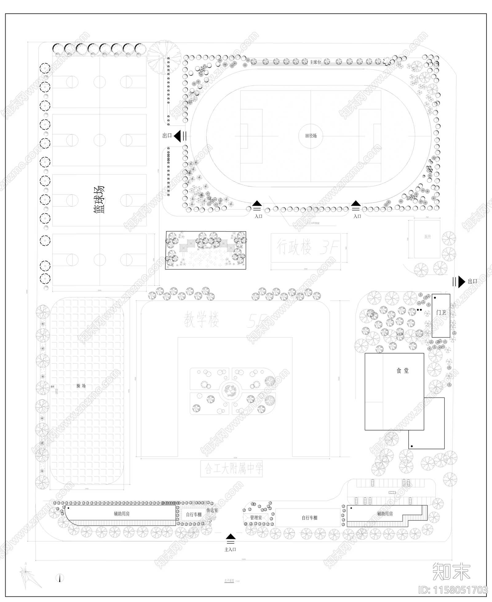 教学楼建筑结构毕业设计图纸施工图下载【ID:1158051703】