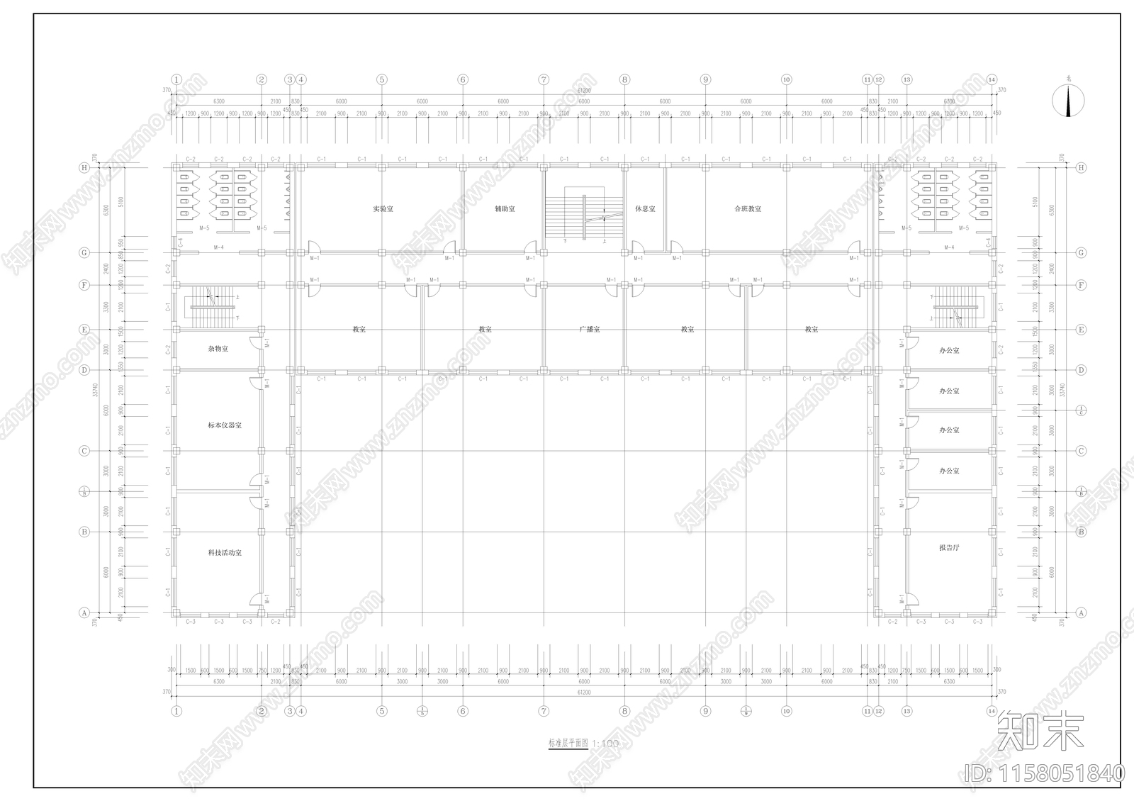 教学楼建筑结构毕业设计图纸施工图下载【ID:1158051840】