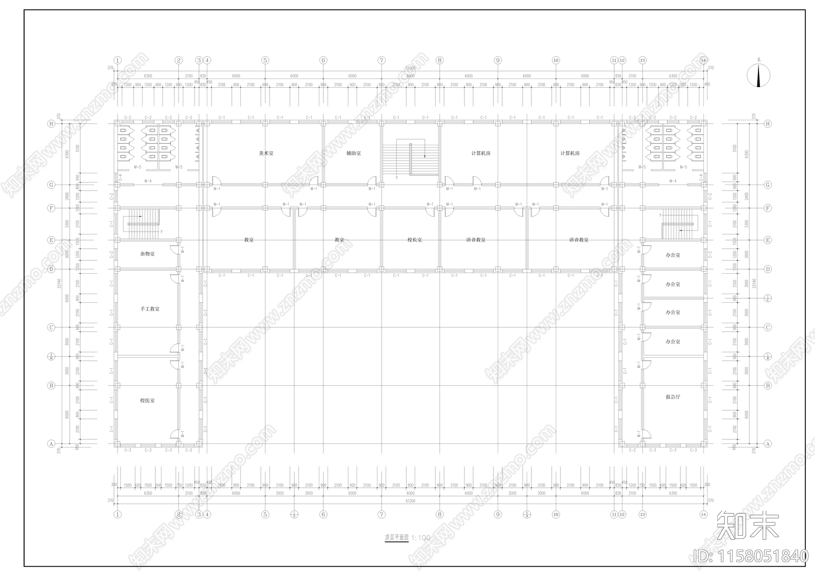 教学楼建筑结构毕业设计图纸施工图下载【ID:1158051840】