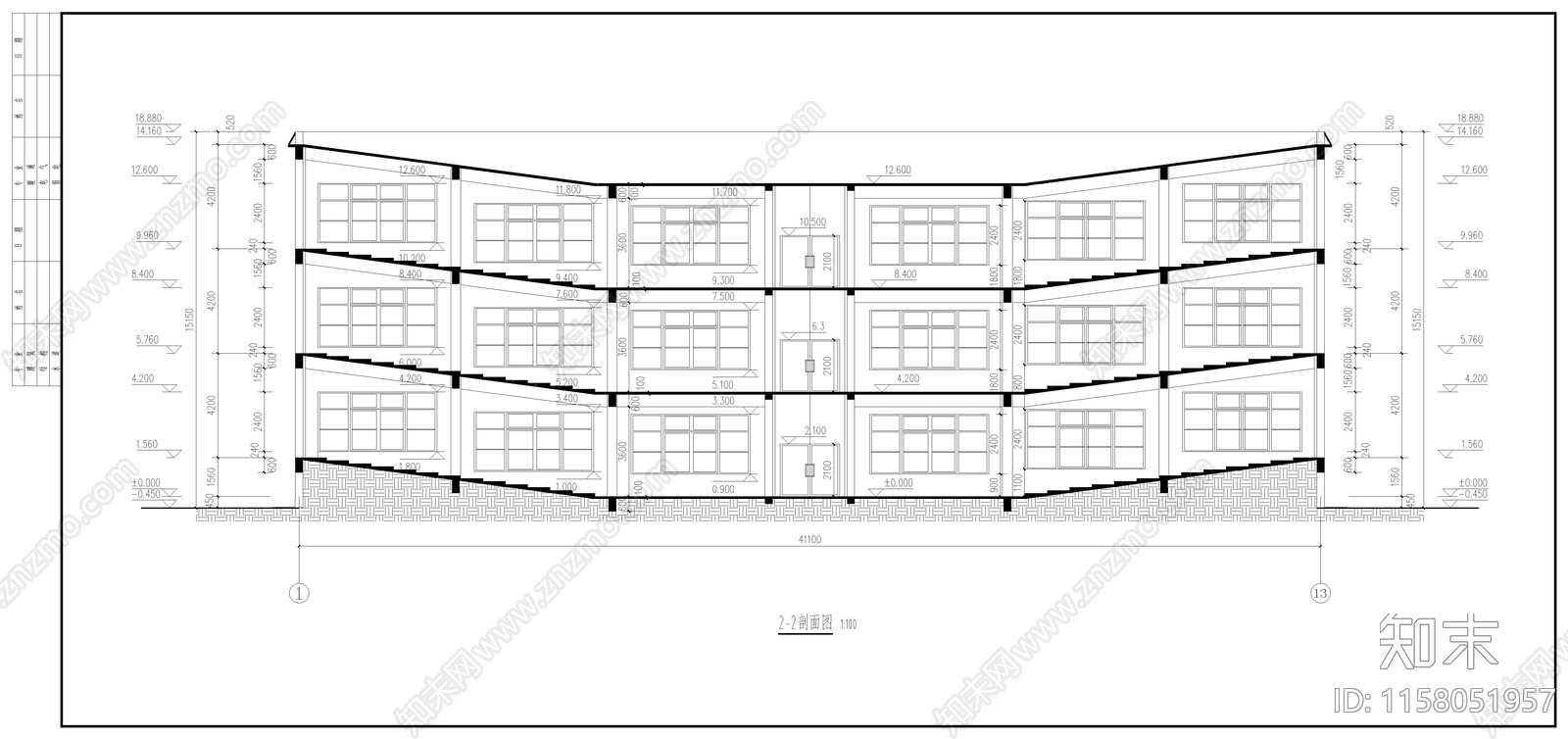 教学楼建筑结构毕业设计图纸施工图下载【ID:1158051957】