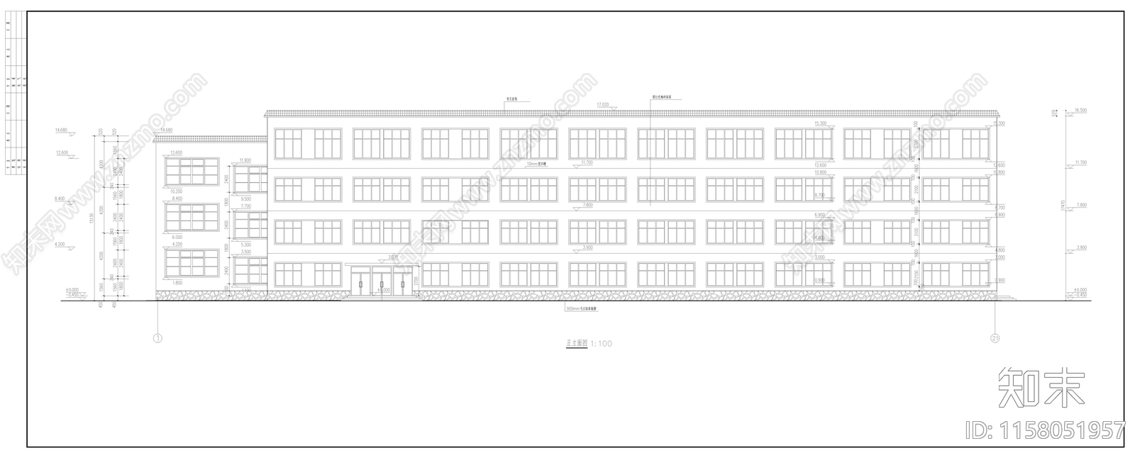 教学楼建筑结构毕业设计图纸施工图下载【ID:1158051957】