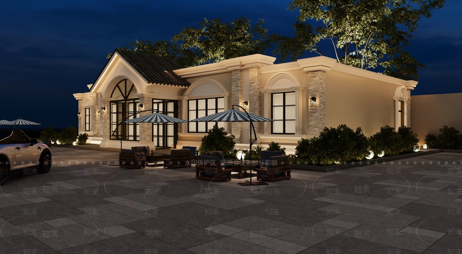 现代建瓯欧式建筑3D模型下载【ID:1158054404】