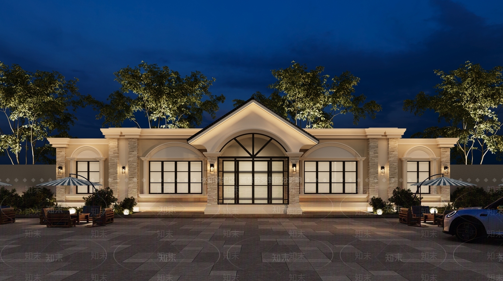 现代建瓯欧式建筑3D模型下载【ID:1158054404】