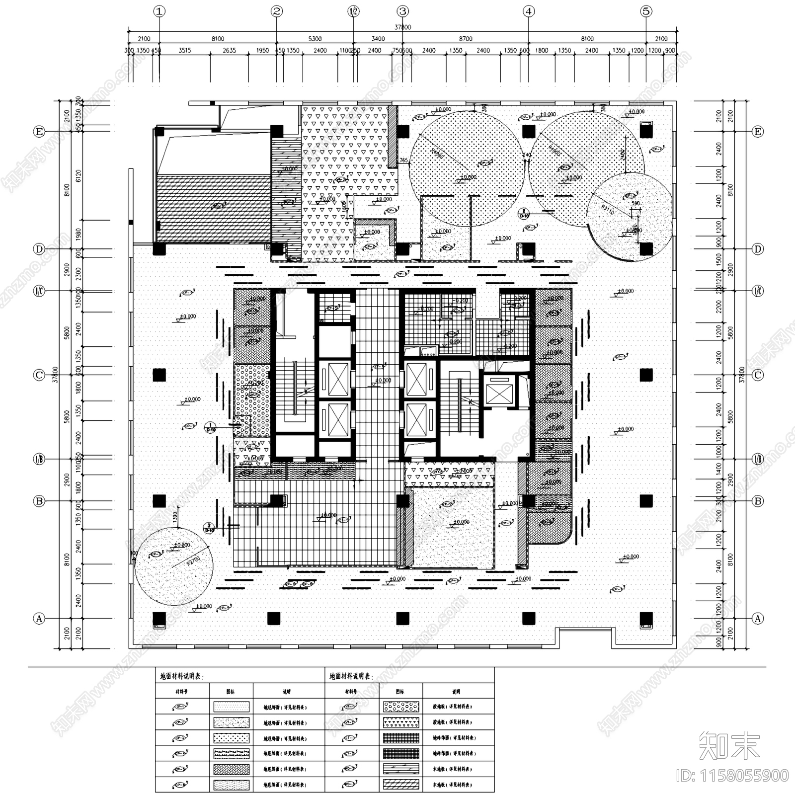 现代简约成都天府软件园戴尔办公室室内工装施工图下载【ID:1158055900】