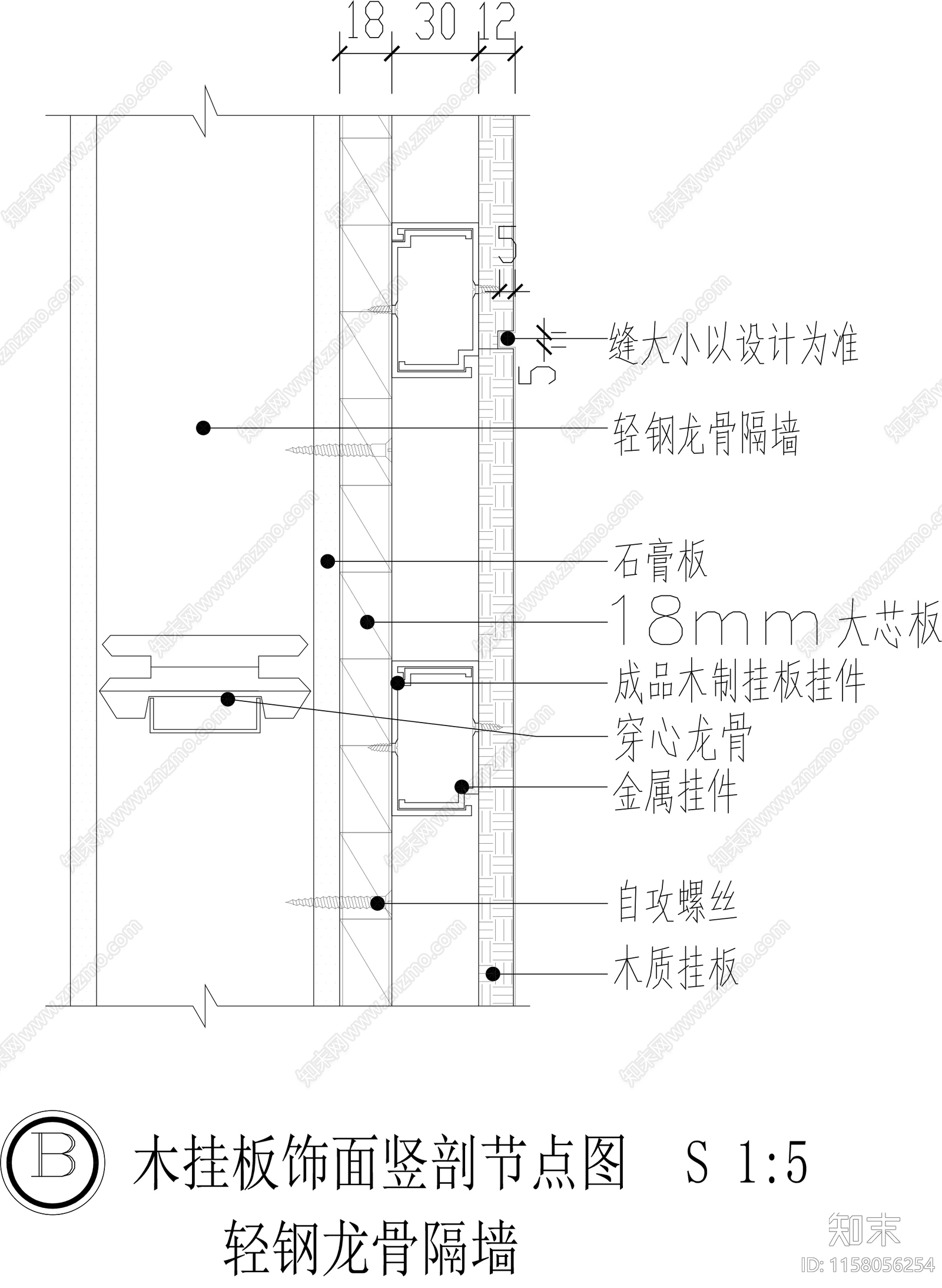 轻钢龙骨隔墙饰面做法大全cad施工图下载【ID:1158056254】