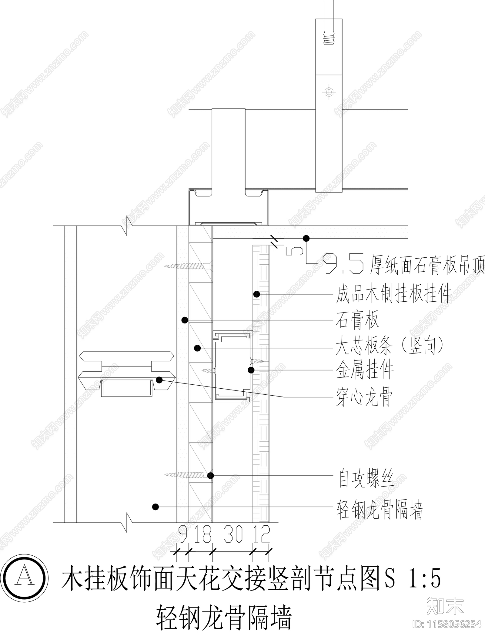 轻钢龙骨隔墙饰面做法大全cad施工图下载【ID:1158056254】