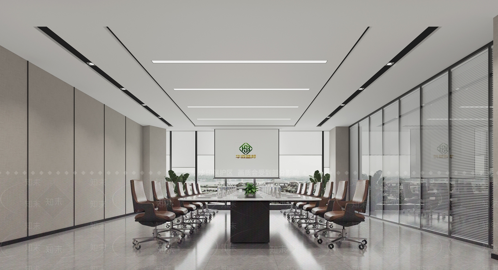 现代会议室3D模型下载【ID:1158056247】