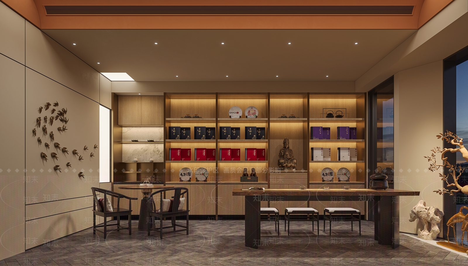 新中式茶叶店3D模型下载【ID:1158077621】
