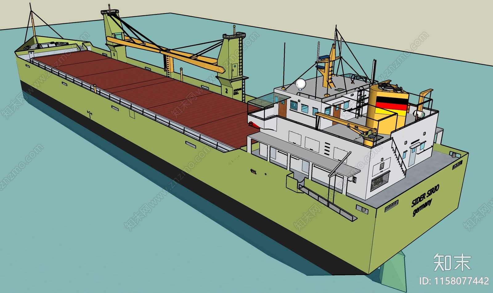 船舶SU模型下载【ID:1158077442】