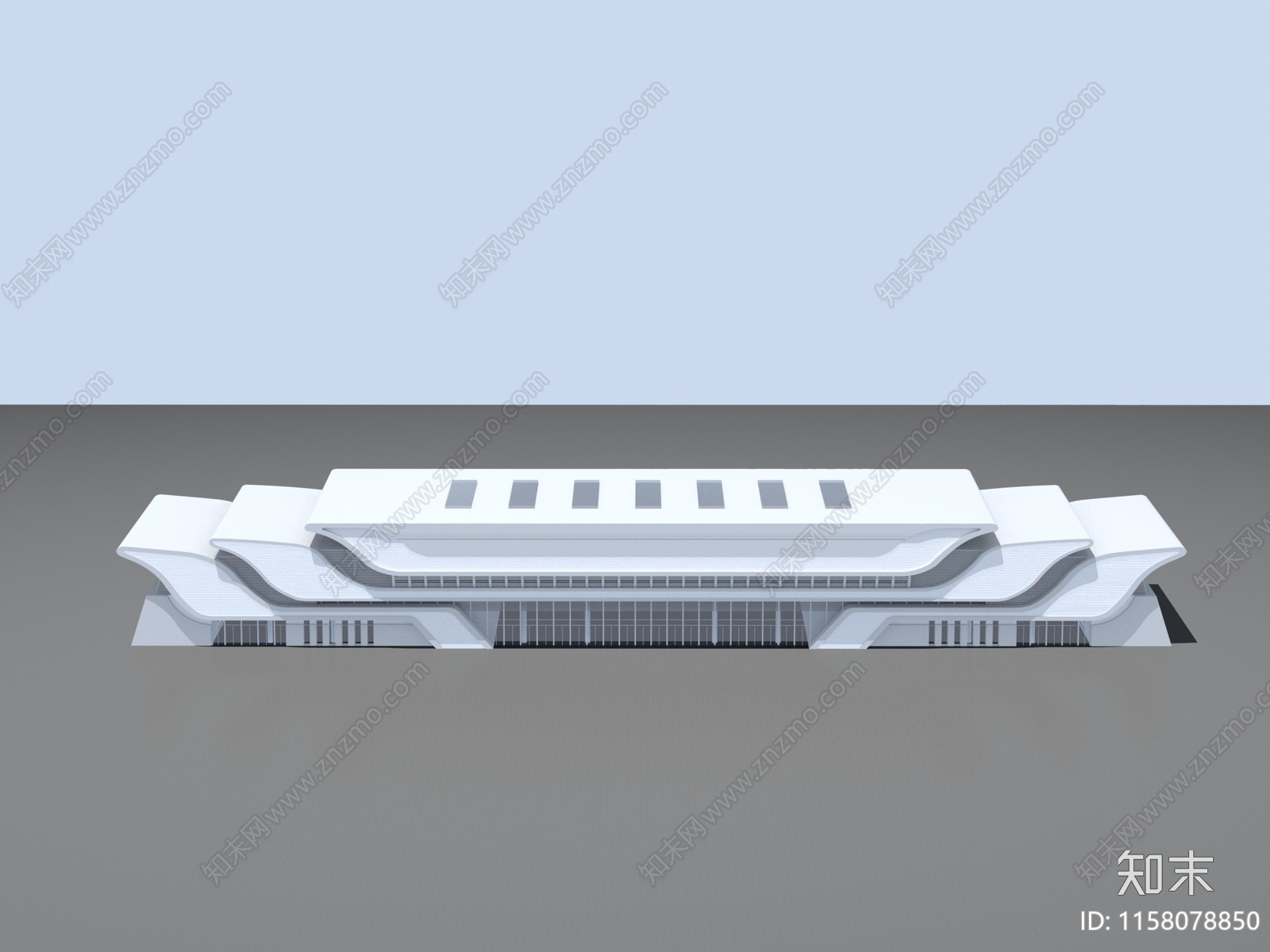 现代高铁站3D模型下载【ID:1158078850】