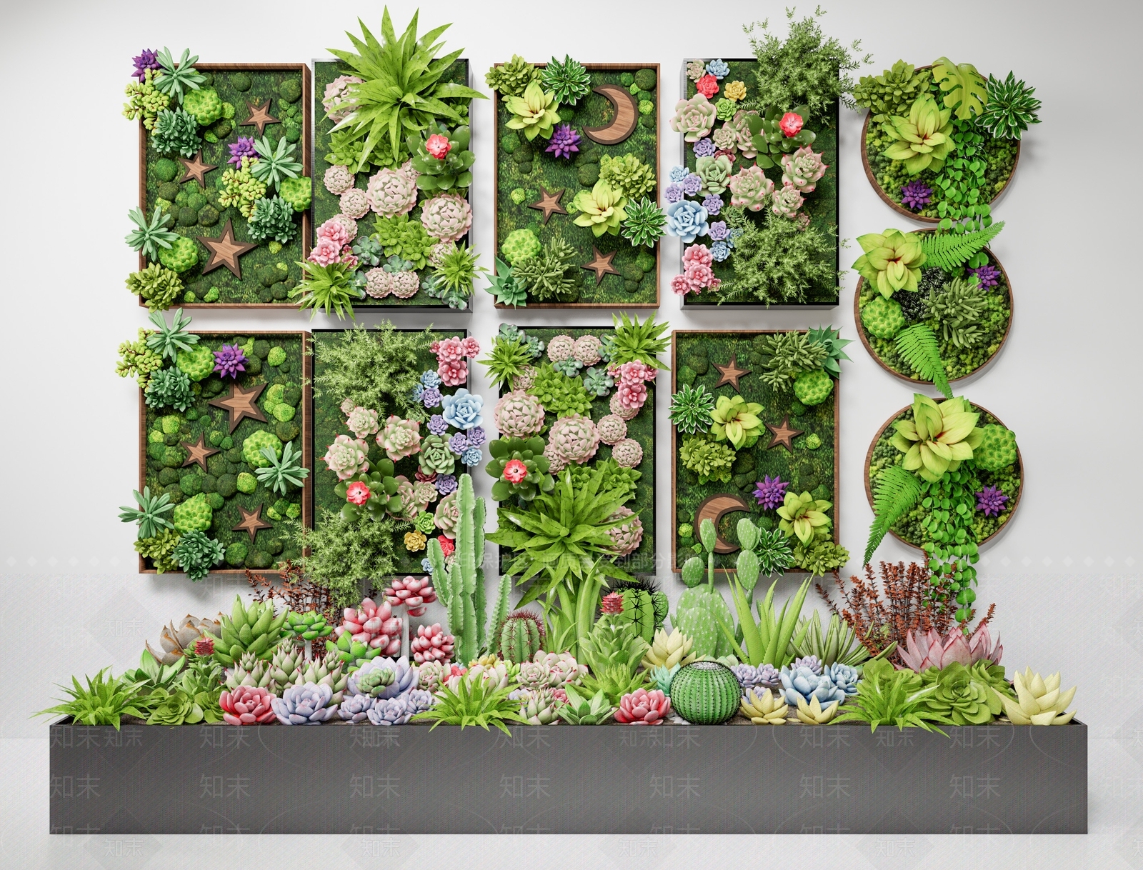 现代绿植SU模型下载【ID:1158080009】